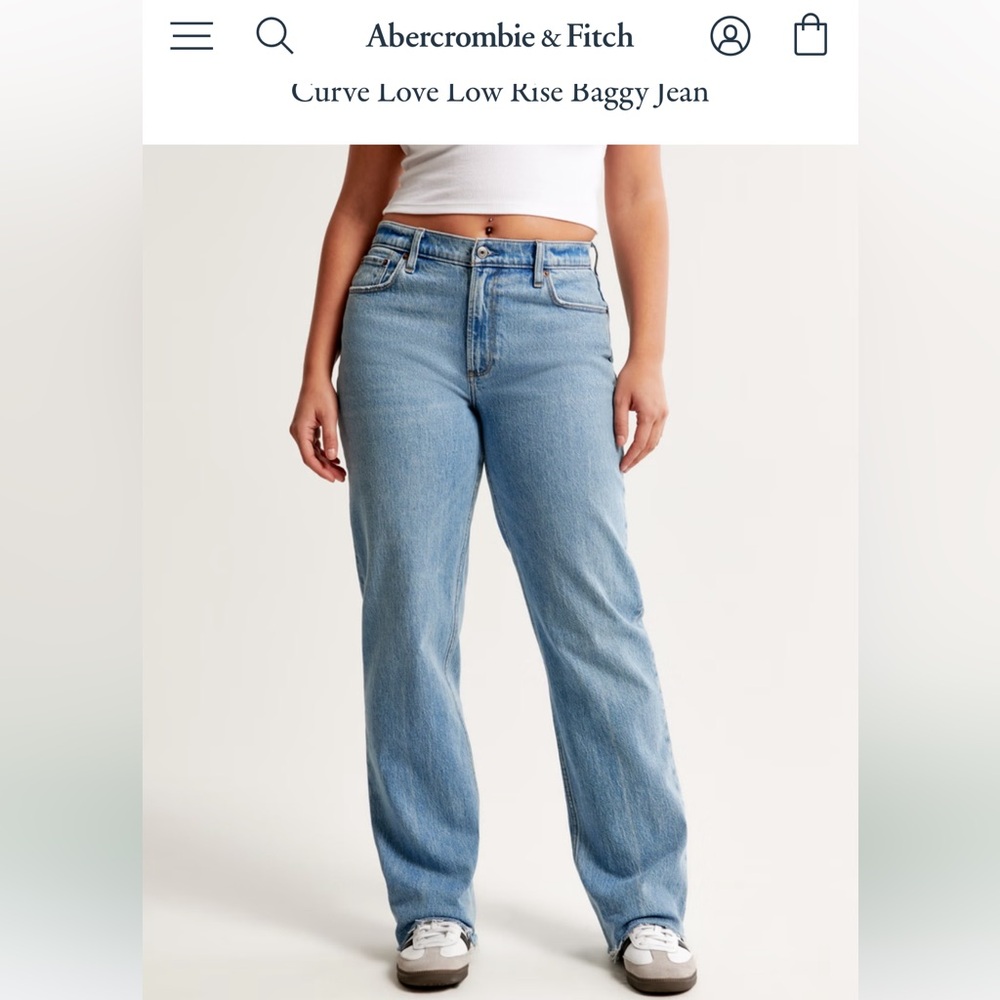 Abercrombie and Fitch Low Rise Baggy Jeans - Picture 2 of 3